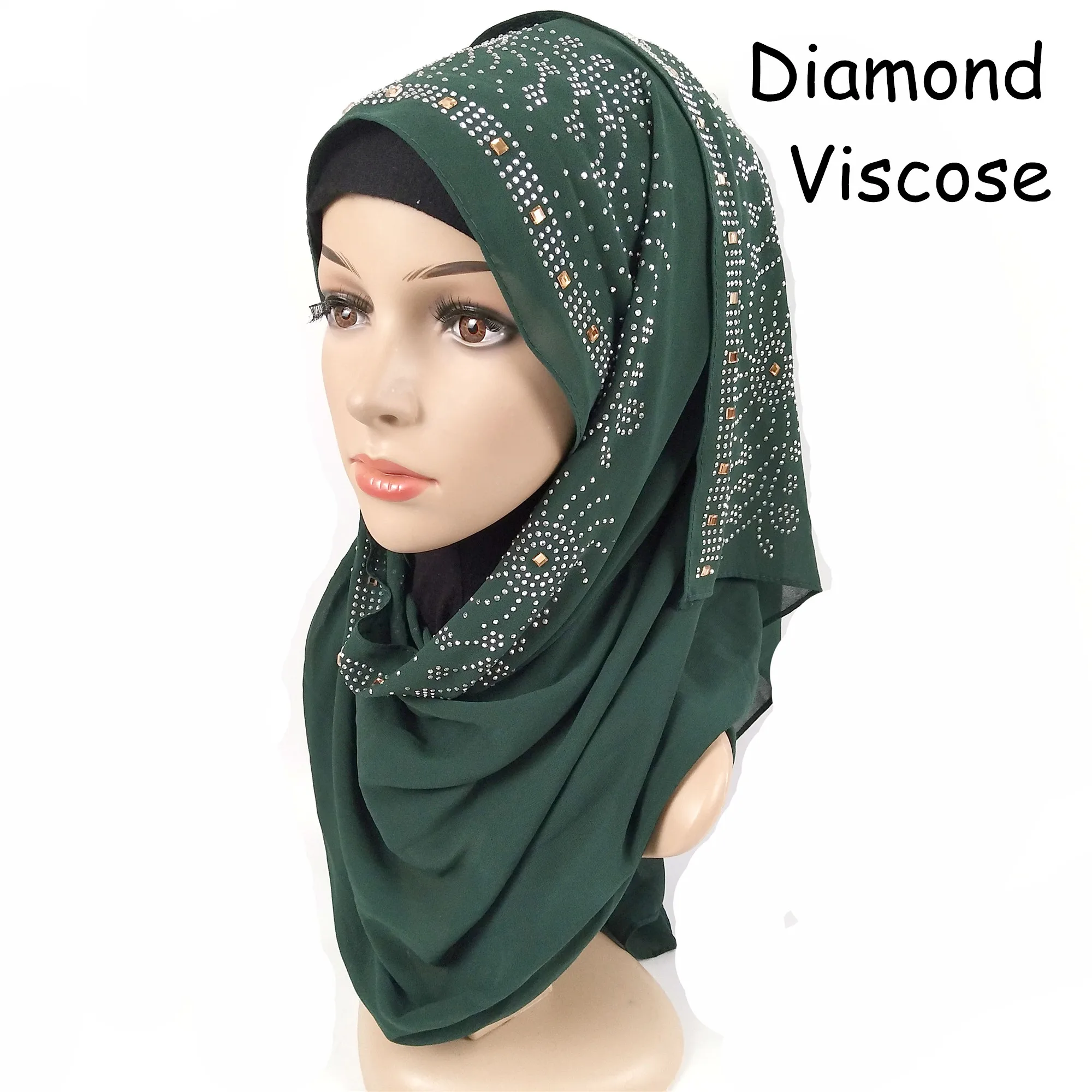 A21 высокое качество алмазные vicsose хиджаб шарф оберточная платок, женский шарф женские шарфы повязка на голову 180*75 см 10 шт./партия можно выбрать цвета