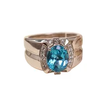 factory wholesale natural gemstone fine jewelry 925 sterling silver natural blue topaz adjustable ring for man factory wholesale natural gemstone fine jewelry 925 sterling silver natural blue topaz adjustable ring for man