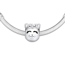 Подходит для Pandora шармы Браслеты Бусы принцессы Серебро 925 пробы-ювелирные изделия