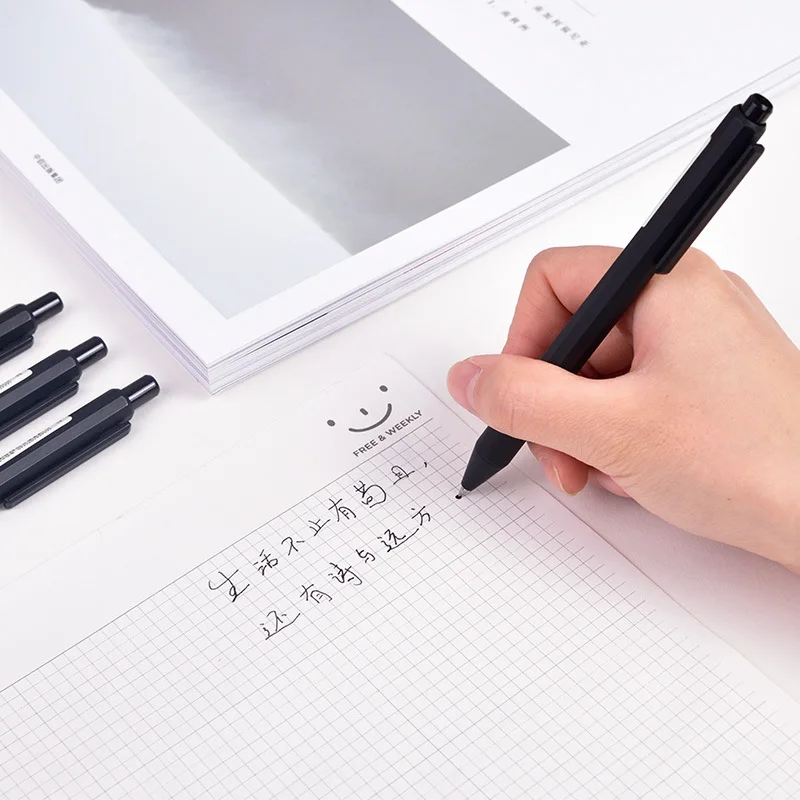 MUJI ручки 0,5 мм пуля быстросохнущая гелевая ручка черная пресс-ручка для письма Kawaii школьные принадлежности Школьные офисные канцелярские принадлежности для студентов