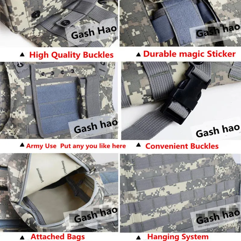 Мужская камуфляжная охотничья Военная Тактическая жилетка Wargame Body Molle Armor военный