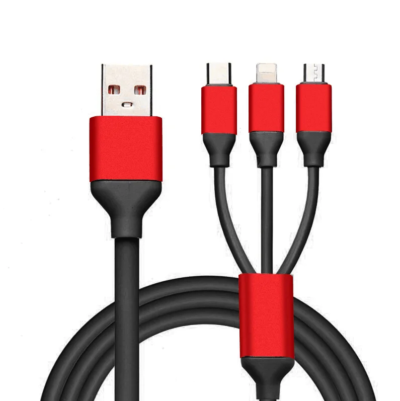 1,2 м TPE Usb кабель 3 в 1 Мини Usb кабель 2A зарядный кабель для смартфона