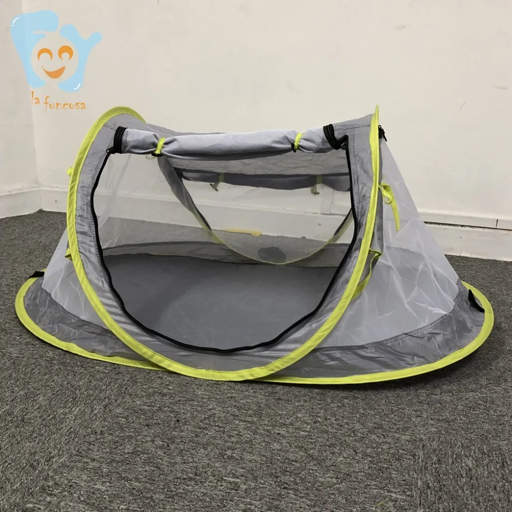  Pop Up Portable Baby Inflatable Beach Tent UV Protection Infant Travel Bed with Mosquito Netting Ho