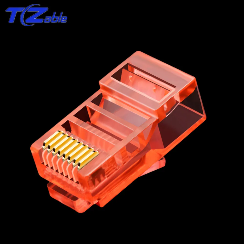 20 шт. RJ45 разъем 8P8C Cat5e сетевой штекер Экранированный RJ45 Ethernet сетевой адаптер для переключателя концентратора, ADSL маршрутизатор кабель адаптер