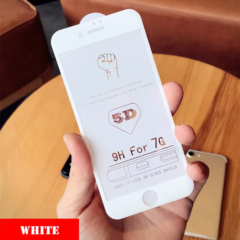 LITBOY Neue 5D Volle Abdeckung Rand Gehärtetem Glas Für iPhone 8 7 6 Plus Screen Protector Für iPho