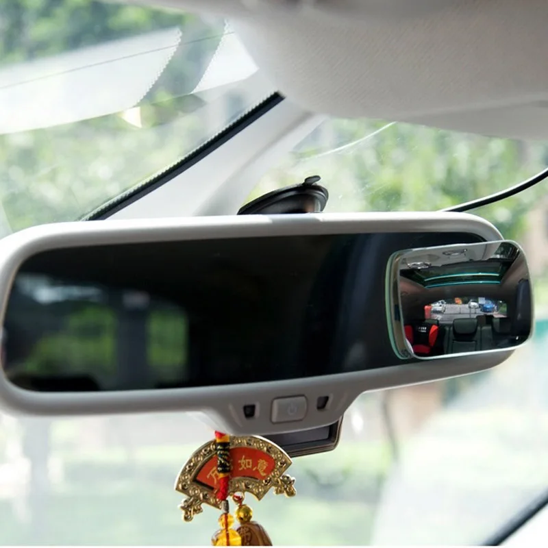 Автомобильное зеркало заднего вида маленькое круглое 360 градусов регулируемое