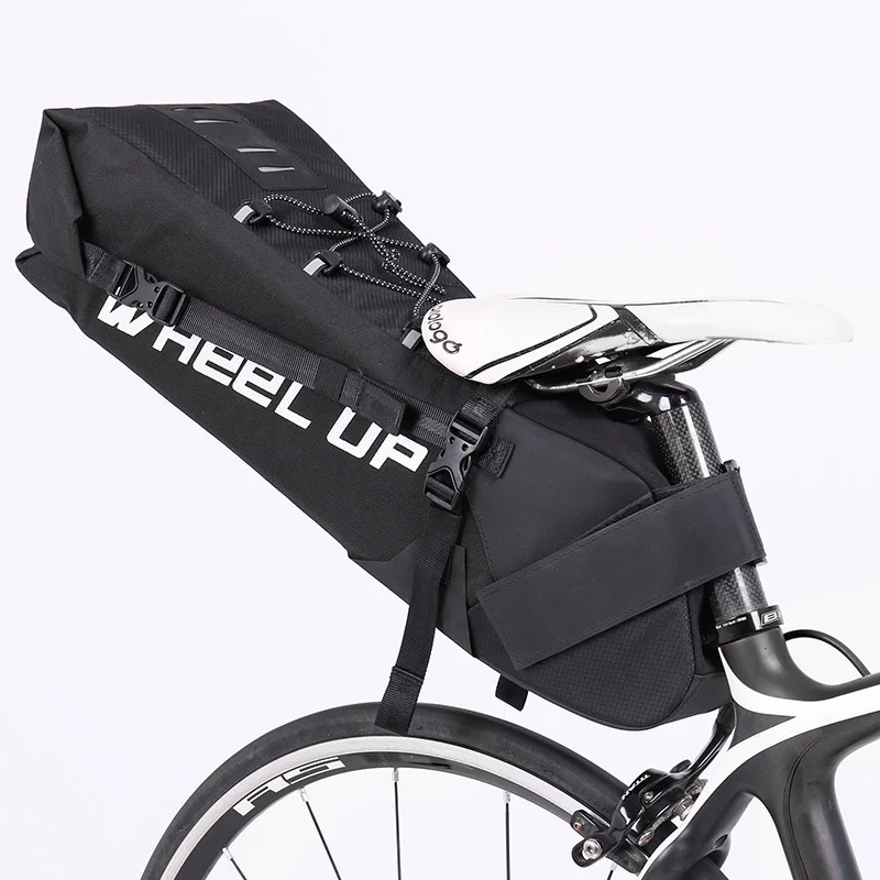 

WHEEL UP Large Capacity 10L Bicycle Bag Reflective Design Mountain Bike Bag Wear-resistance Road Cycling Saddle Bag