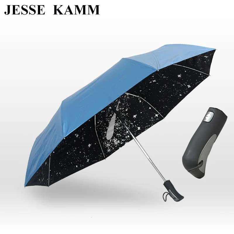 

JESSE KAMM Meteor shower automatically open three fold shade sun umbrella