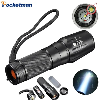 

T6 3800 Lumens LED Flashlight Zoomable toche lampe lanterna Torch linternas LED by 18650/AAA customize Drop shipping