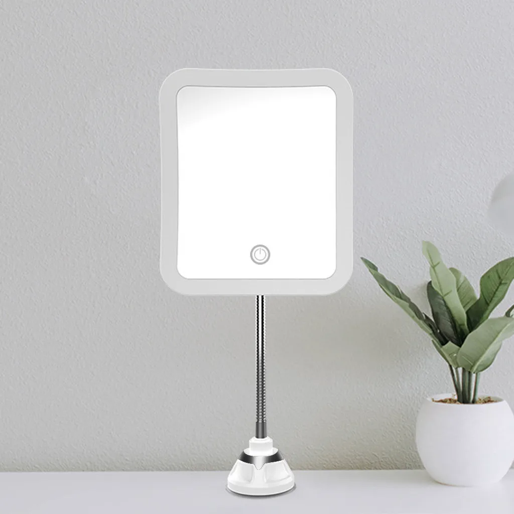 

Dimmable LED 5X Magnifying Makeup Mirror Bathroom Mirror Gooseneck And Suction Decorative Mirrors Home Decor