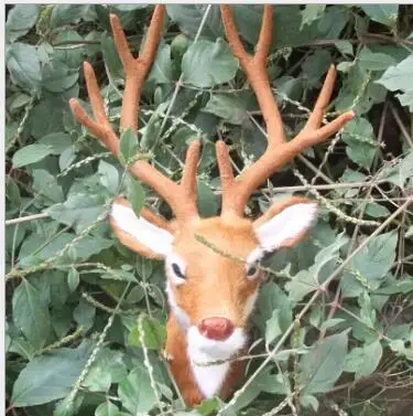 

WYZHY Handmade deer head handicraft animal head indoor pendant simulation animal 13cmX18cm27cm