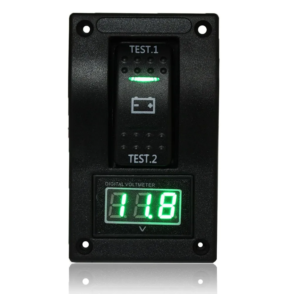 

5-30V Digital Voltmeter Battery Test Panel Rocker Switch DPDT/ON-OFF -ON