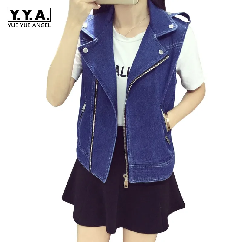 Buy Fashion Women Denim Sleeveless Jacket Female