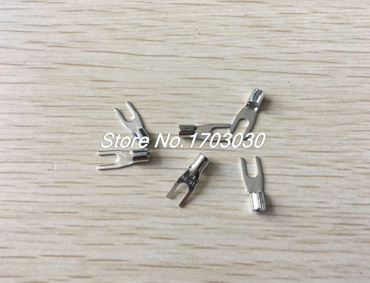 

200PCS SNB2-3 AWG 16-14 Wire Connector Non Insulated Fork Terminals