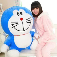 Огромный Прекрасный Синий плюш игрушка doraemon Творческий Улыбка кукла Дораэмон с нарисованными куклами из мультфильмов подарок кукла около 90 см