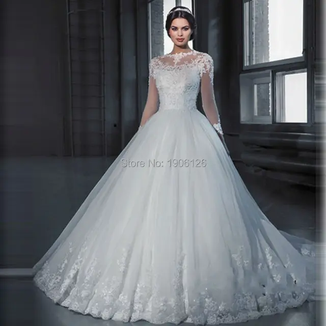 vestido de noiva princesa invierno blanco de la bola vestidos de