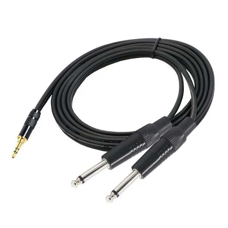 

1/8" 3.5mm to Dual 6.35mm 1/4" Mono Jack Stereo Y-Splitter Headphone Audio Cable 3.5mm to 2 x 6.3mm Cable 2m 1m 1.5m