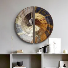 Modern abstract porch decorative painting Creative semicircular mural Sofa background wall 50cm 70cm Round painting