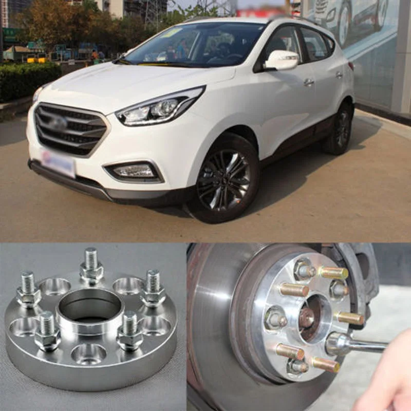 4pcs New Billet 5 Lug 12*1.5 Studs Wheel Spacers Adapters For Hyudai