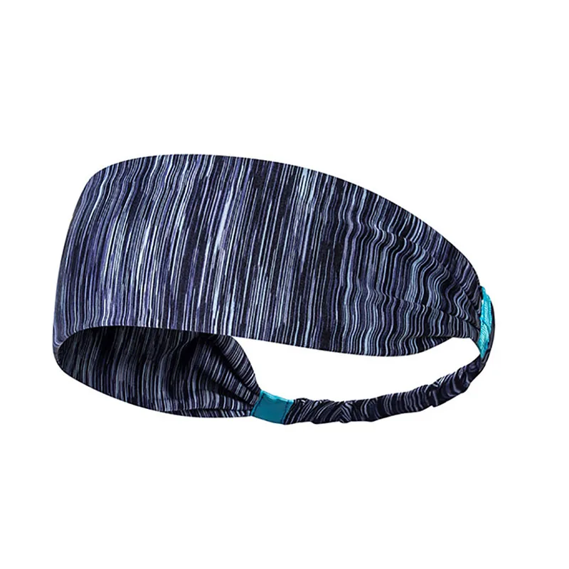 stripe blue Прямая поставка 24 см Абсорбент Спорт повязка от пота Sweatband для Для мужчин Для женщин головные повязки для йоги головы Налобные повязки спортивные безопасности - Цвет: stripe blue