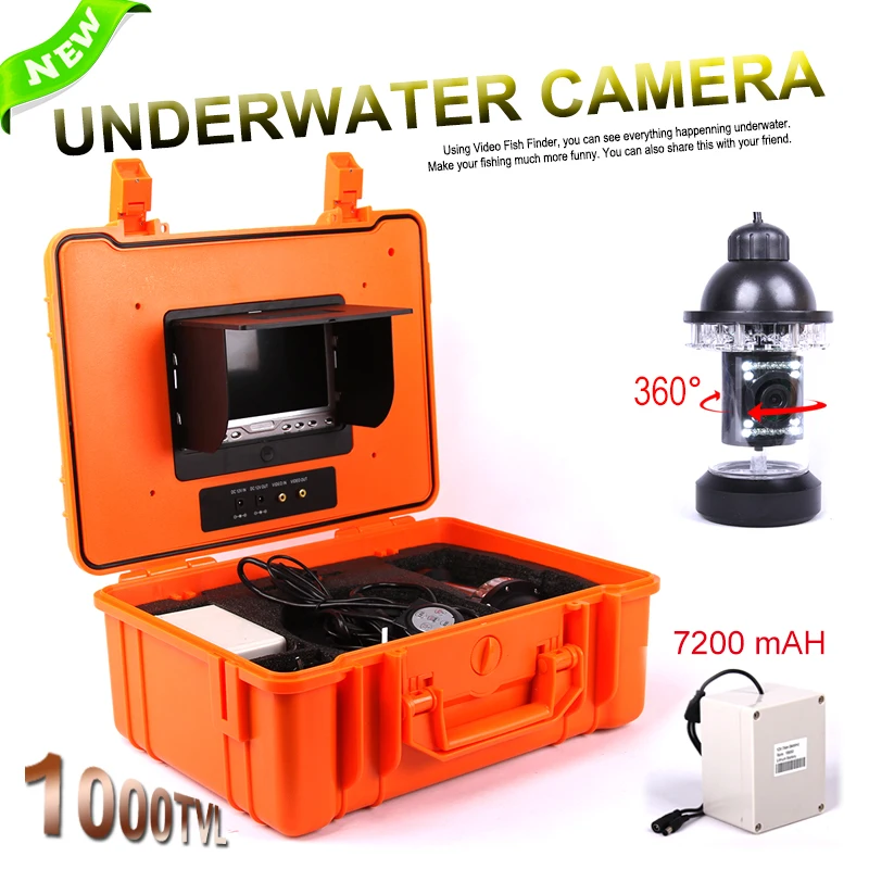 Подводная вращающаяся рыболовная камера ViewEye CCD 1000TVL с поворотом на 360 градусов