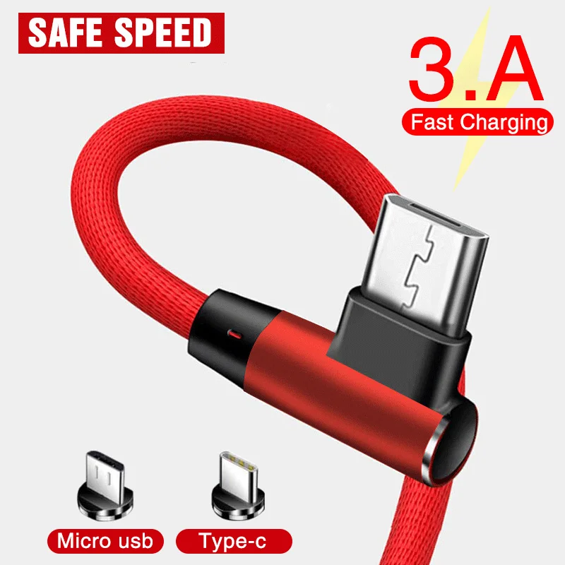 

Elbow data cable Micro USB Cable Data Charge Cord for Samsung Huawei Honor Xiaomi Redmi mobile phone cables Fast Charging Cable