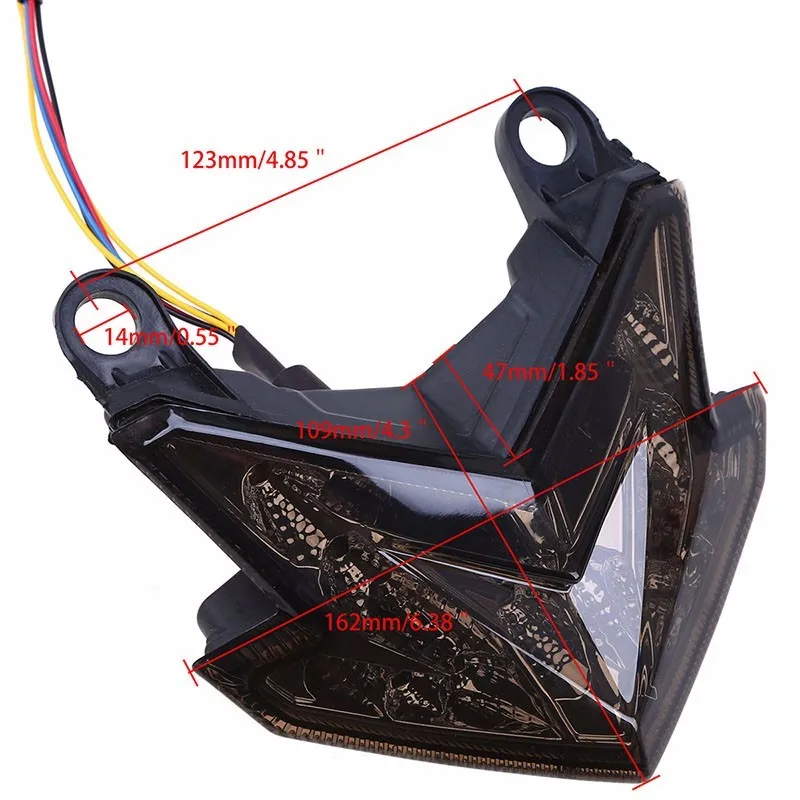 DHBH-задний светильник для мотоцикла, светодиодный сигнальный светильник s, задний стоп-сигнал для кафе, Racer, задний светильник для Kawasaki Z800 2013