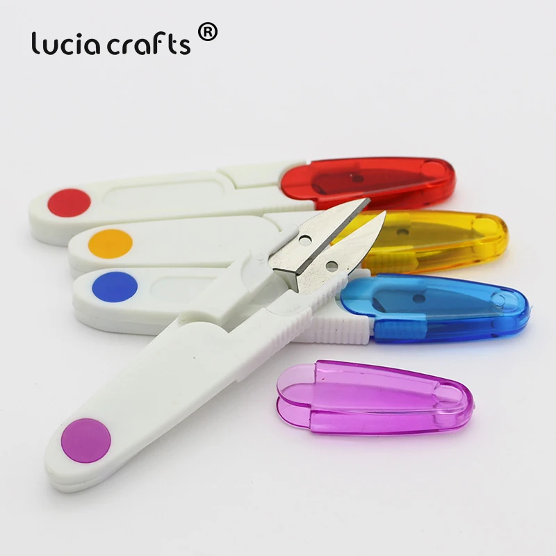 

Lucia Crafts 11cm Random color Tailor Scissors Sewing Snip Thread Cutter cross sewing scissors1piece/lot J0224