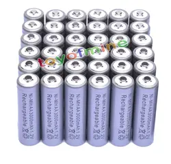 36x AA 3000 mAh 2A 1,2 V Ni-MH серый аккумуляторная батарея для MP3 RC игрушки