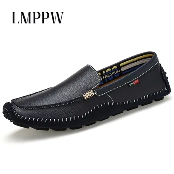 

Luxury Men Flats Casual Men Loafers Genuine Leather Shoes Fashion Brand Breathable Boat Shoe Handmade Men Loafers Soft Moccasins