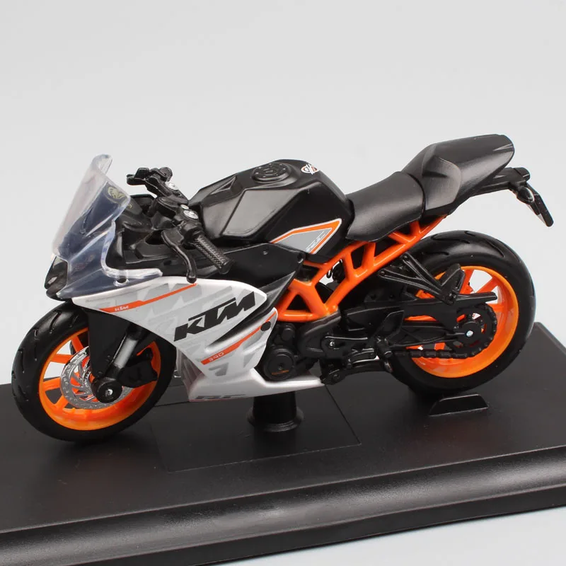 1:18 Масштаб миниатюрный мото KTM RC390 мото rcycle литье под давлением металлическая модель спортивный велосипед гоночный мото rbike авто автомобиль подарок игрушка для ребенка - Цвет: KTM RC390