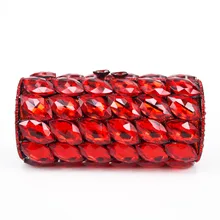 Роскошный цилиндр клатчи со стразами женские вечерние сумочки красный/розовый/павлин синий свадебные сумки на плечо женские сумки SC782