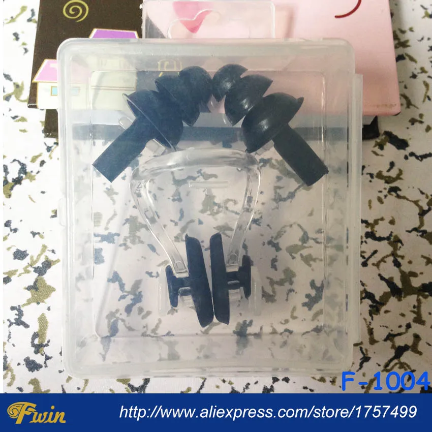 Hot sale Soft Silicone Swimming Nose Clips with 2 Ear Plugs Swimming Earplugs Gear with a case box Pool Accessories Water Sports