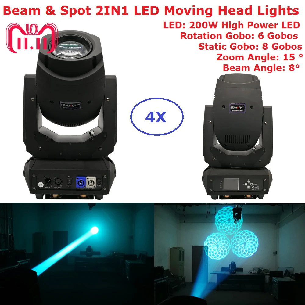 Factory Sales 200W Gobo LED Moving Head Beam Spot Lights 2 Gobo Wheel 15 Degree Zoom Angle For Professional Stage Lighting Shows Factory Sales 200W Gobo LED Moving Head Beam Spot Lights 2 Gobo Wheel 15 Degree Zoom Angle For Professional Stage Lighting Shows