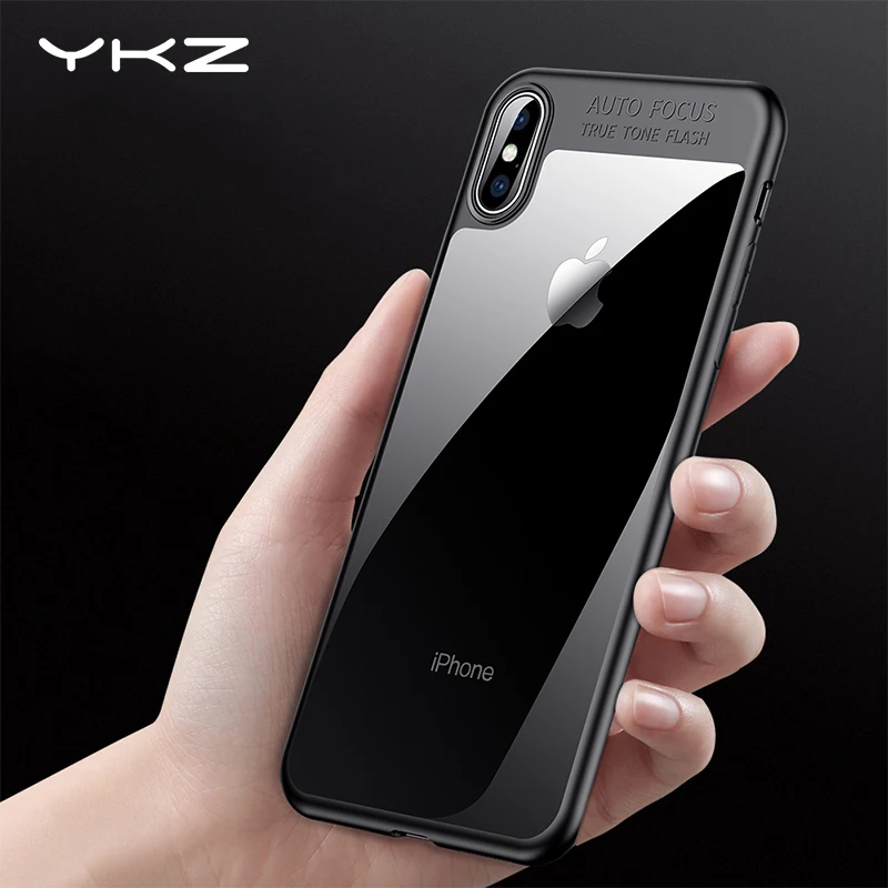 Тонкий роскошный чехол YKZ для iPhone XS X 8 7 6 5 SE Plus Ультратонкий из поликарбоната и ТПУ