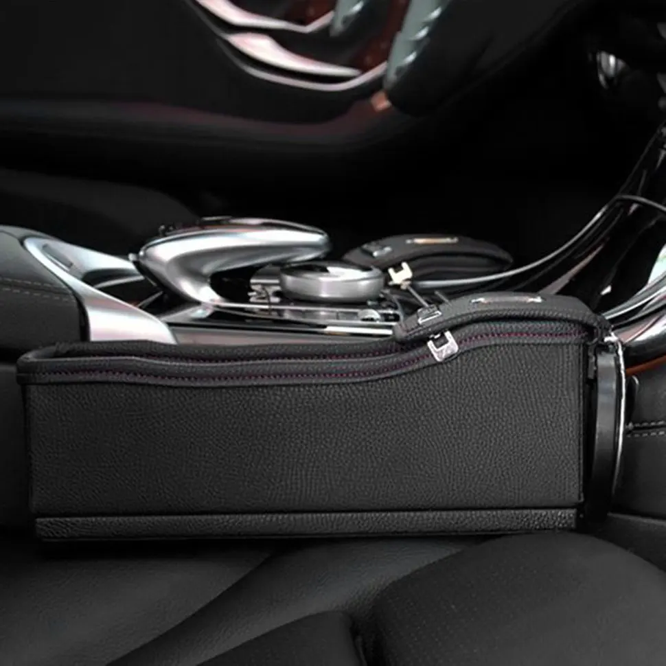 

8pcs Multifunction Car Seat Gap Catcher Coin Collector Cup Holder Leather Organizer
