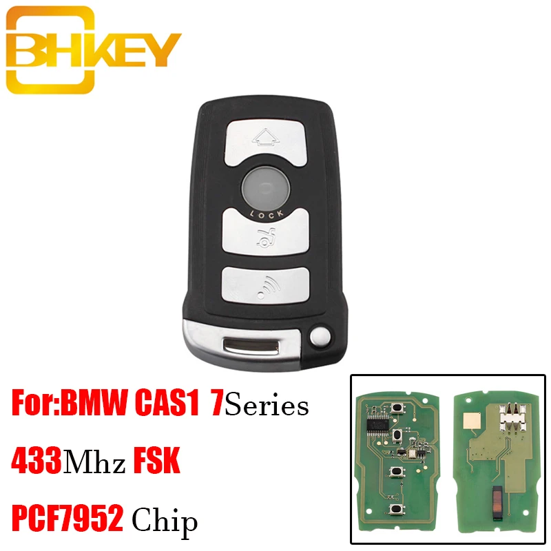 

BHKEY 4Buttons Smart Remote key For BMW CAS1 315Mhz/433Mhz FSK For BMW 7 Series E65 E66 E67 E68 745i 750i Car keys