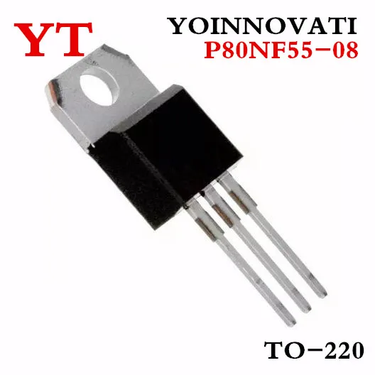 10 шт./лот P80NF55 P80NF55-08 MOSFET N-CH 55V 80A TO-220 лучшее качество | Электронные компоненты и