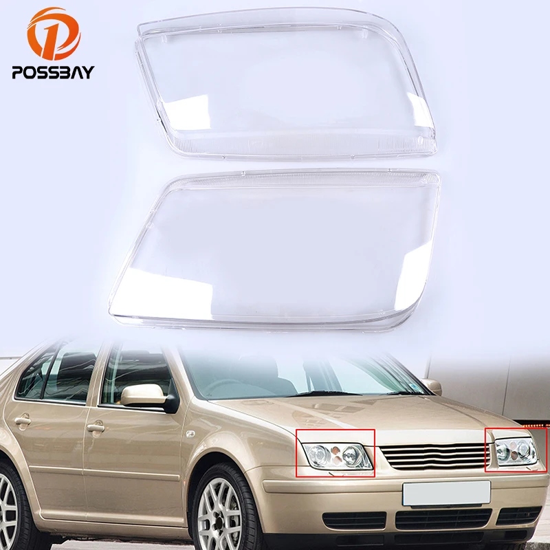 

POSSBAY Car Headlight Shell Headlamp Clear Lens Cover Headlight Lenses for VW Jetta Variant 2001 2002 2003 2004 2005 2006