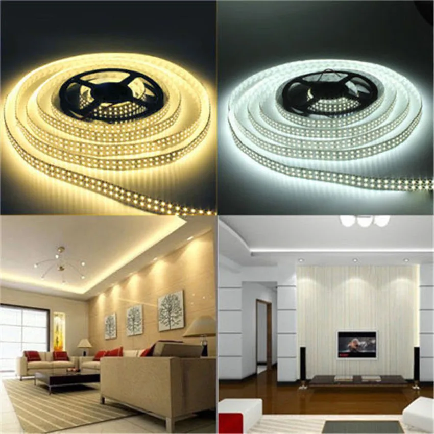 

12V 5M SMD 3528 300LED Non Waterproof Flexible Warm Cool White Fairy Strip Light Self-adhesive tape Flexible strip #0206