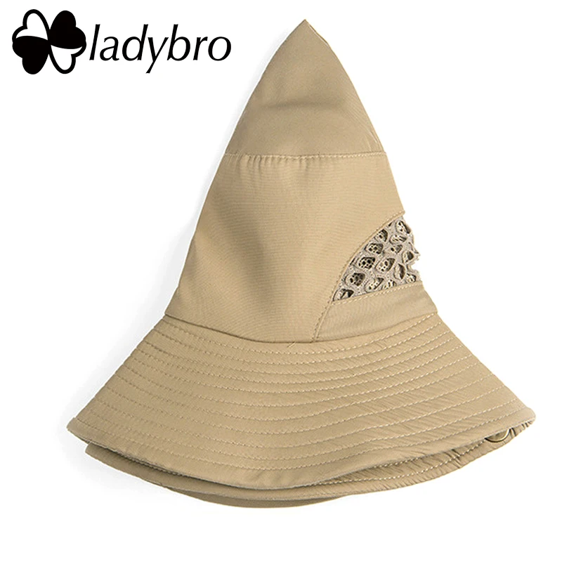 Ladybro Панама летняя мужская рыболовная шляпа дышащая широкая с защитой от