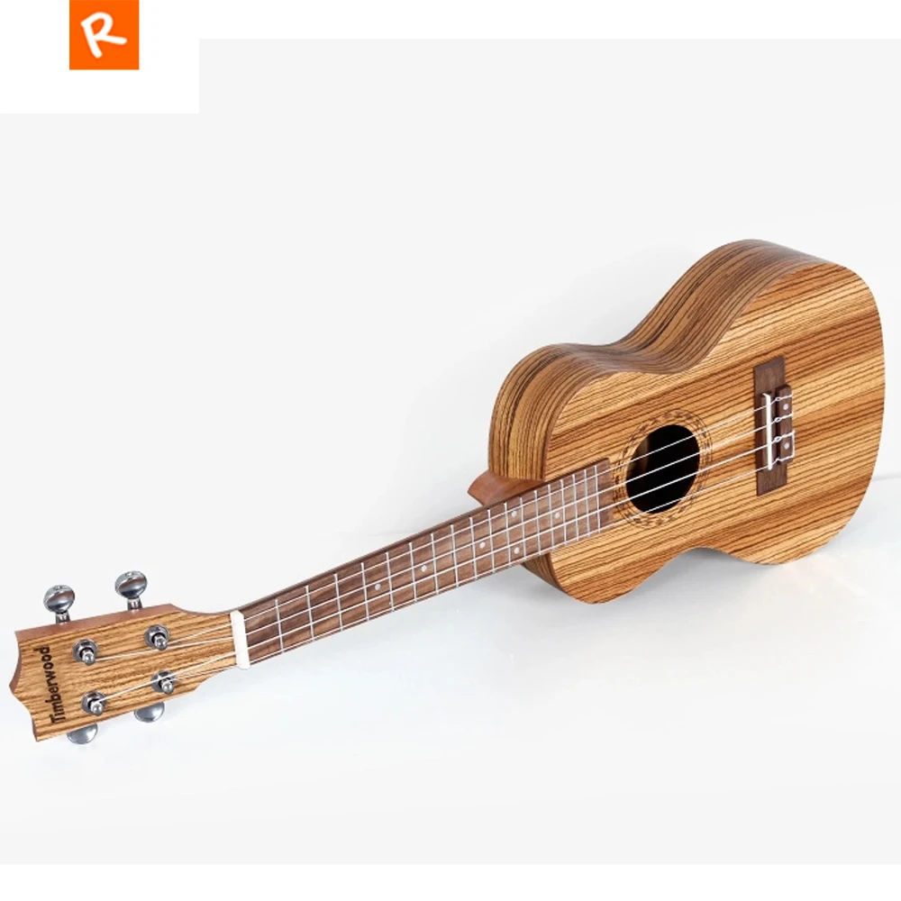

23 inch Soprano Ukulele Matte Finishing Solid Zebrawood Hawaii Mini Guitar 4StringZebra Wood Concert Ukulele UK2351