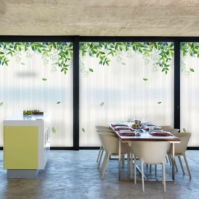 Free size custom decorative glass window film static cling no glue