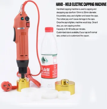 

100% Warranty SG-1550 Portable automatic electric bottle capping machine Cap screwing Machine electric cap sealing