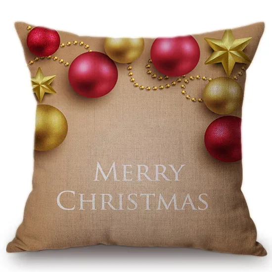 Рождественский шар, Рождественская елка, звездный узор, праздничная Наволочка на подушку, цветной Рождественский подарок, украшение на стул, диванную подушку - Цвет: E