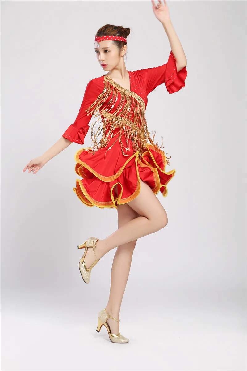 Adult Latin Dance Dresses For Tassel style Cha Cha/Rumba/Samba/Ballroom