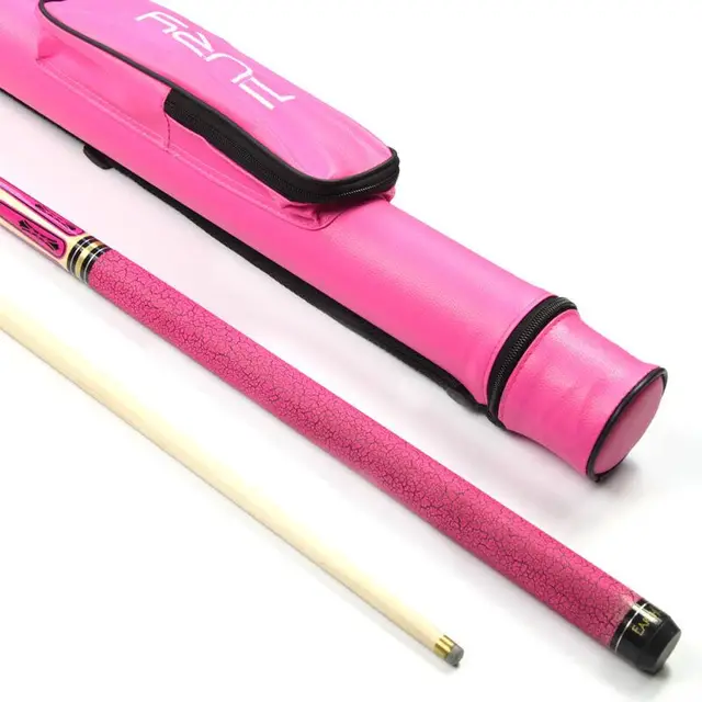 Billiard Cue Canadian Maple Wood With Copper 3/4 Jointed Balck/Pink