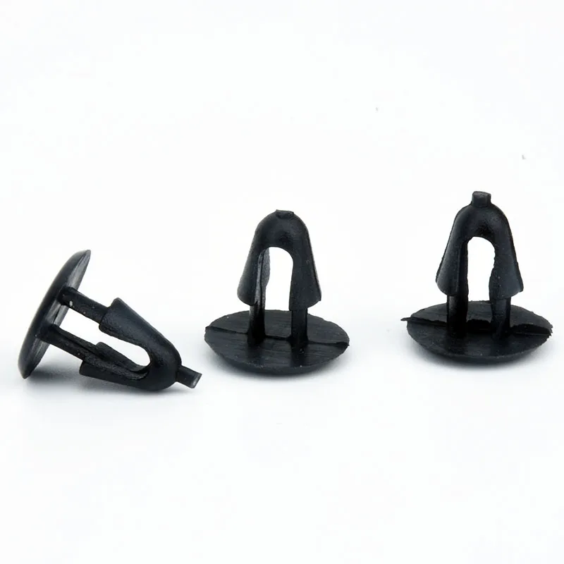 

50 Pcs Black Auto Fastener 5mm Dia Hole Push Engine Cover Pad Fender Car Door Trim Panel Clip Retainer Bumper For GM For Toyota