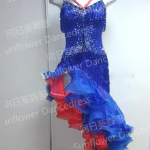 Новинка года конкурс бахрома латинские танцы платье, сальса платье, бальные платья, Румба Jive Chacha, трубчатые бусинки бахрома royalblue