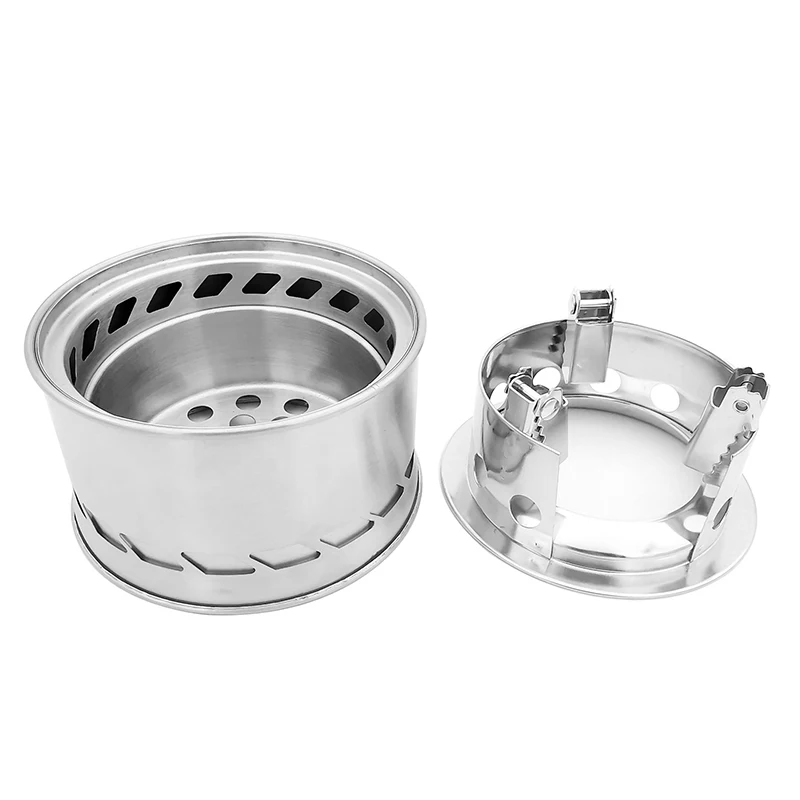 Открытый Кемпинг портативный складной Съемный из нержавеющей стали леса печи инструменты